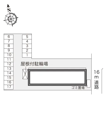 ★手数料０円★福島市笹谷　月極駐車場（LP）